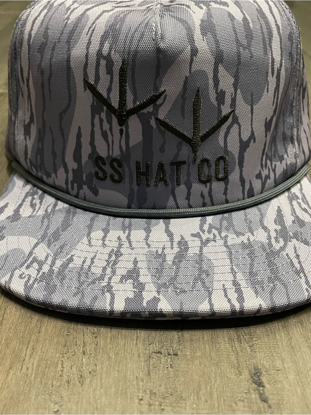 Southern String Hat Co SS Hat Co Gray Camo Rope Snapback Hunting Outdoor Cap - Picture 2 of 8